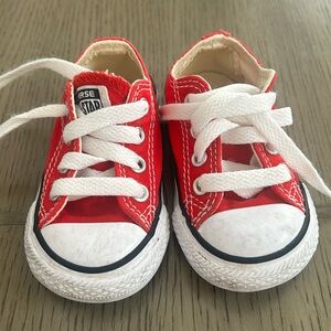Red Converse baby/toddler sneakers size 4